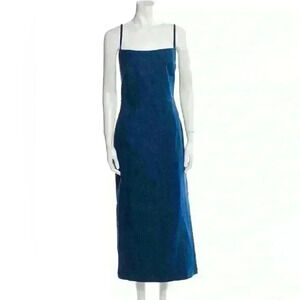 Jason Wu
Square Neckline Denim Pencil Midi Stretch SZ M Dress